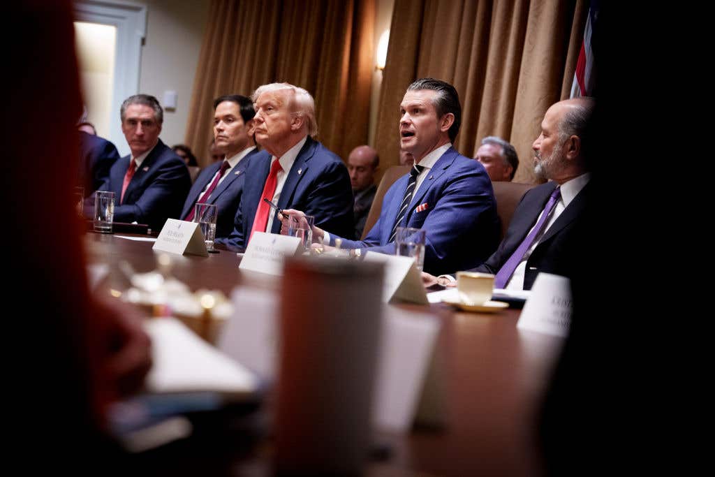 President Donald Trump presides over the first cabinet meeting of his second administration. Among the subjects discussed - the introduction of a "gold card" which, for a substantial fee, would fast track visas for a substantial fee.