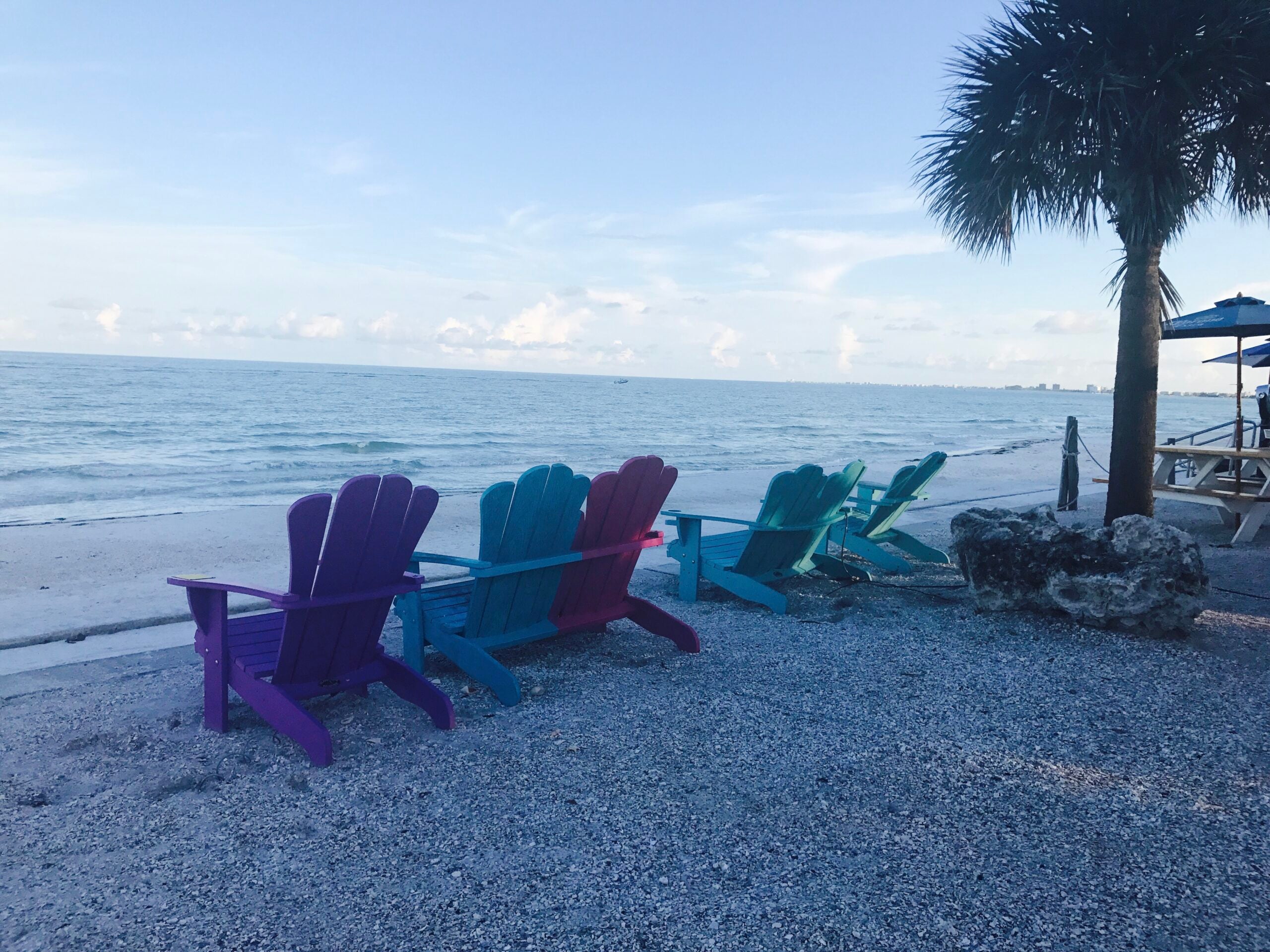 Seaside seating at the Paradise Grille in Pass-a-Grille, Florida.