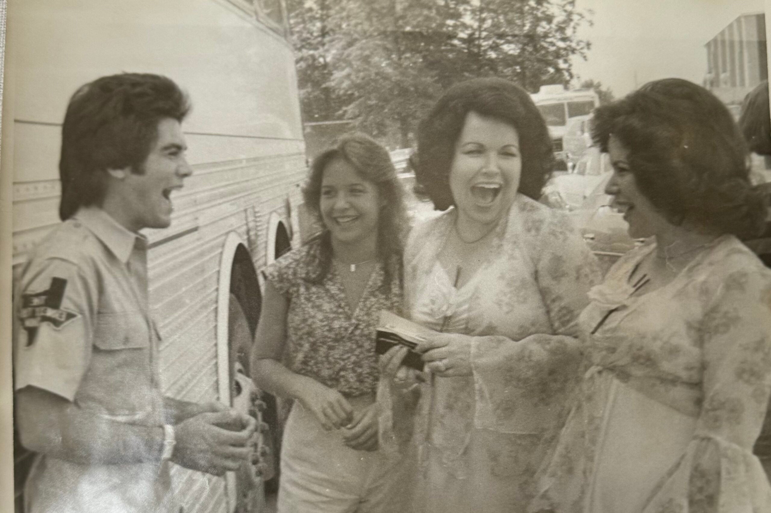 A young Marty Stuart with members of Lincolnton's Lewis Family. Stuart cites a Lewis Family concert as a formative moment in his life.