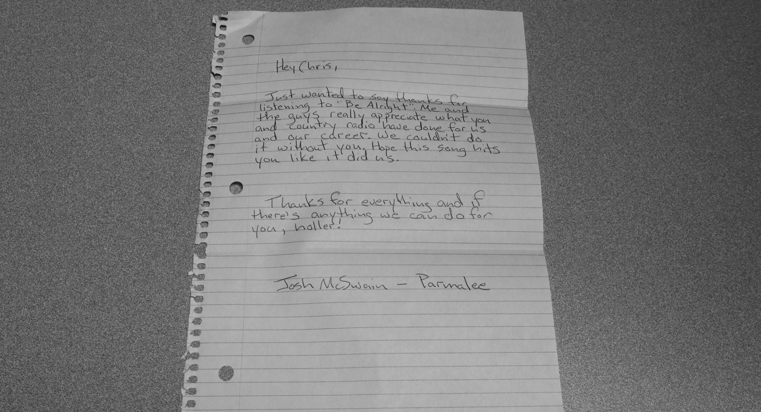 Thank you notes from the Don Rhodes archives reminded Augusta Today writer Chris O'Kelley of similar correspondence he has received.