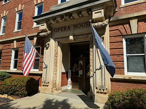 The Abbeville Opera house has been hosting acts since the days of vaudeville. It's still an active and operating theater.