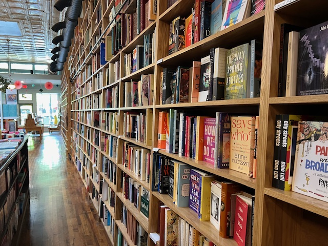 Bottle it up and spray Steven down. He loves the smell of books stores generally and the Book Tavern in downtown Augusta specifically.